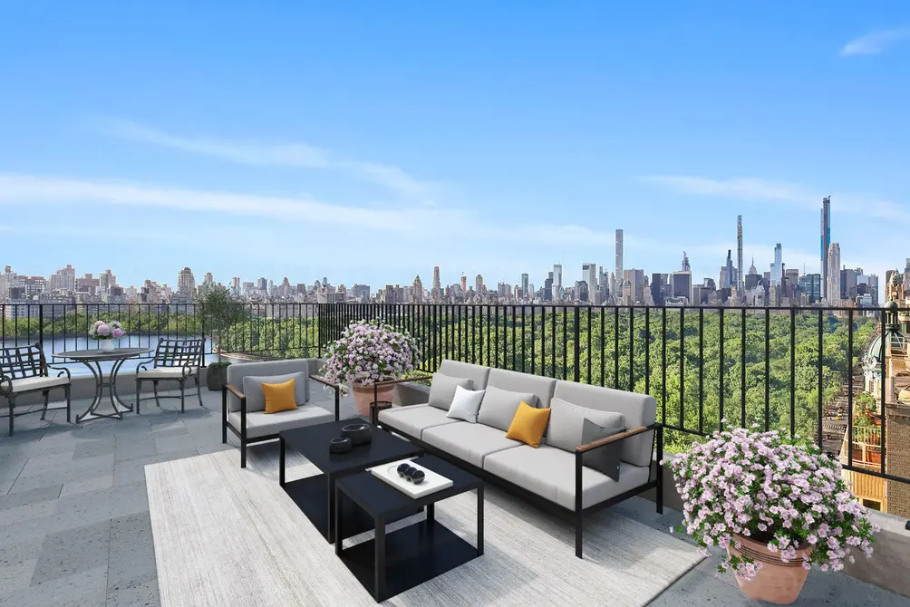 Private terrace overlooking Central Park