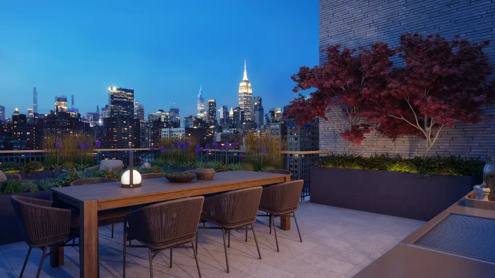 Private terrace with Empire State Building views
