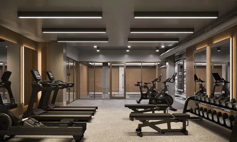 Fitness center with cardio and strength equipment