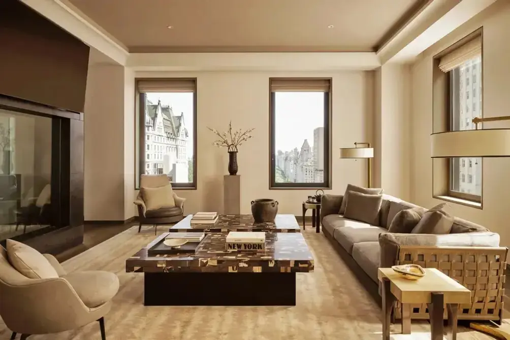 Living room with Central Park views