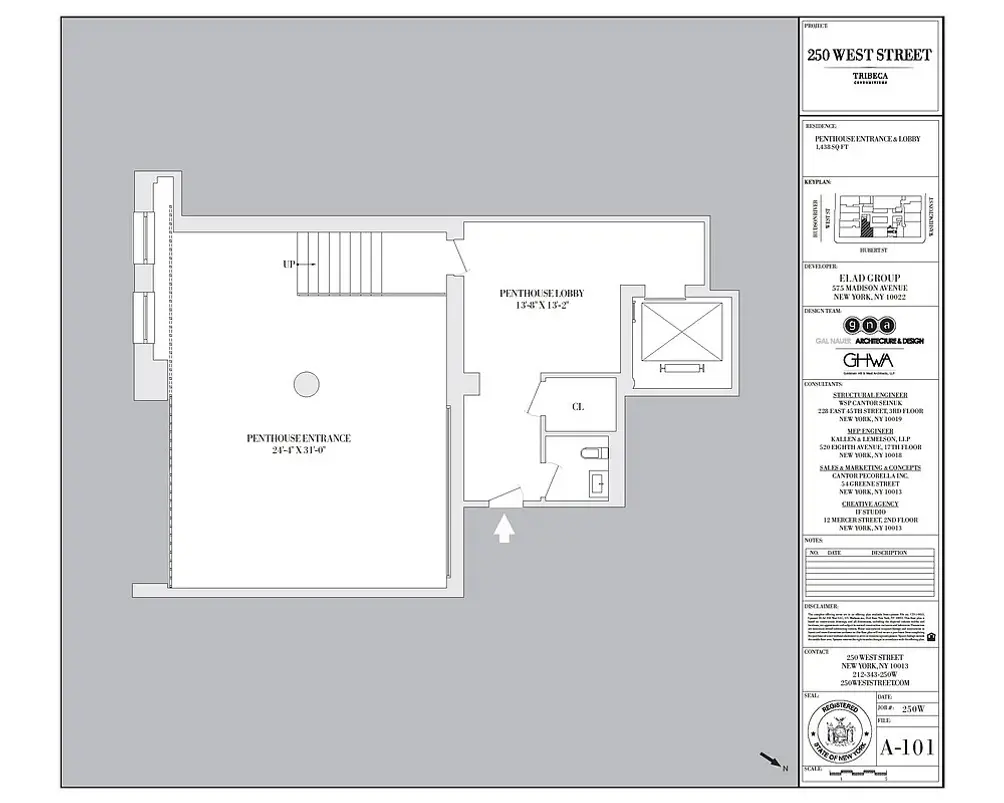 Penthouse entrance floor plan