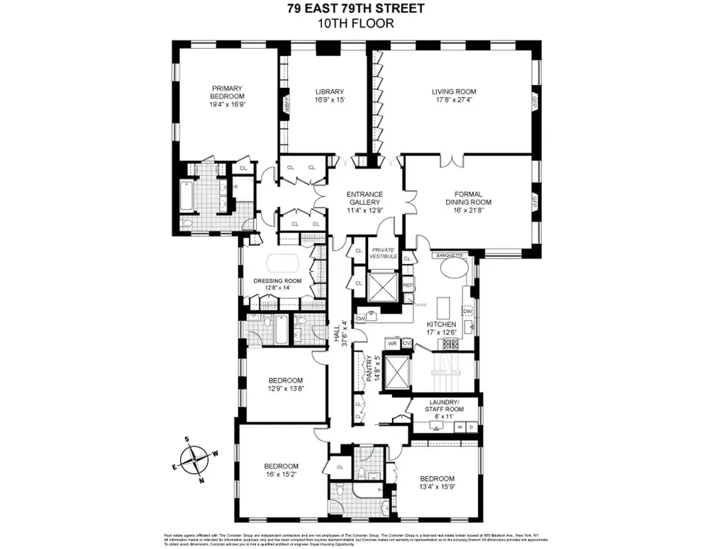 Full-floor co-op floor plan