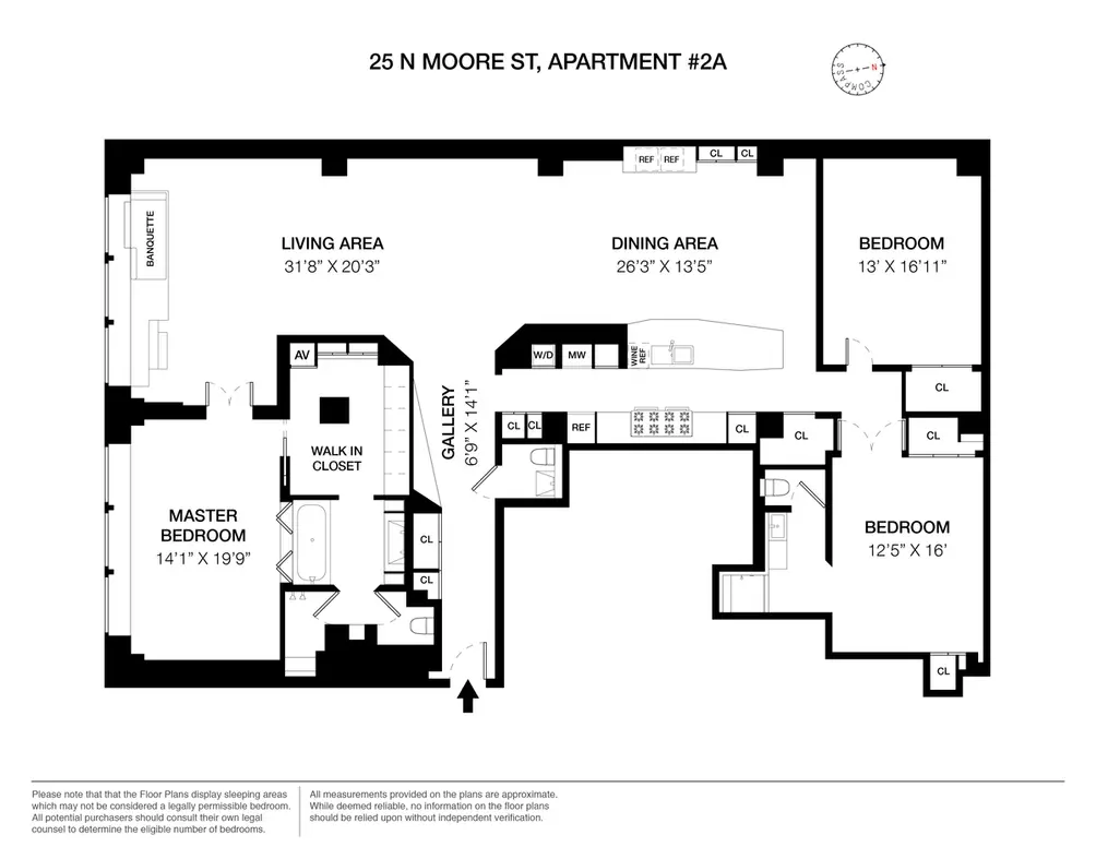 25 North Moore Street #2A floor plan