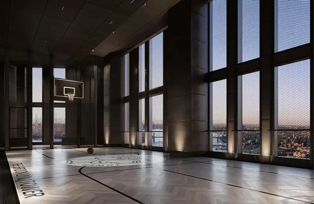 High-floor basketball court