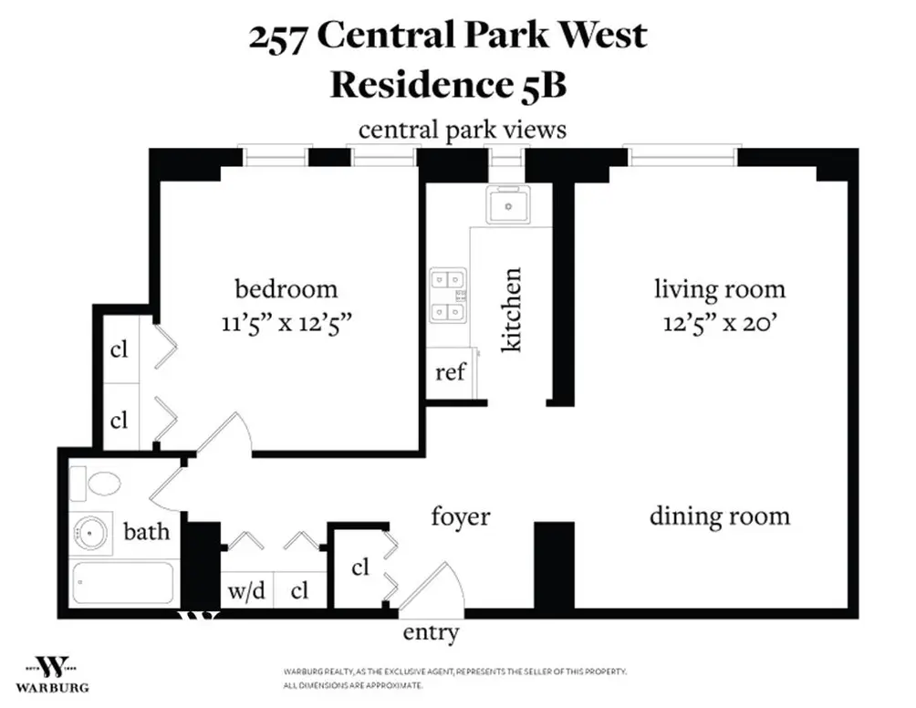 257 Central Park West #5B floor plan