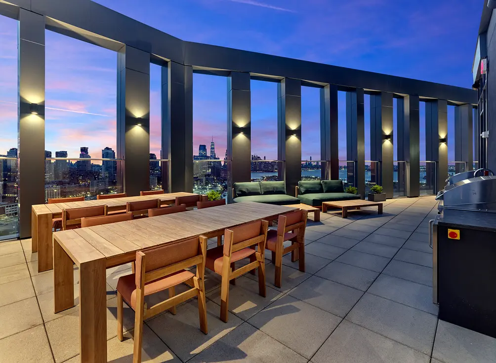 Rooftop dining area