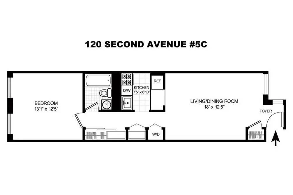120 Second Avenue #5C floor plan