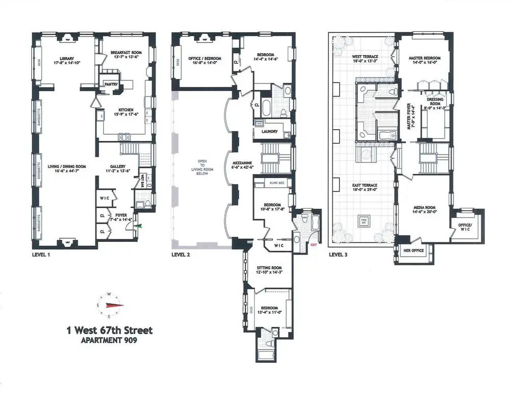 Hotel Des Artistes apartment #909 floor plan