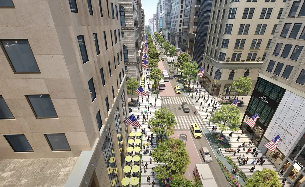 Fifth Avenue's brighter, more pedestrian-oriented future (NYC DOT)