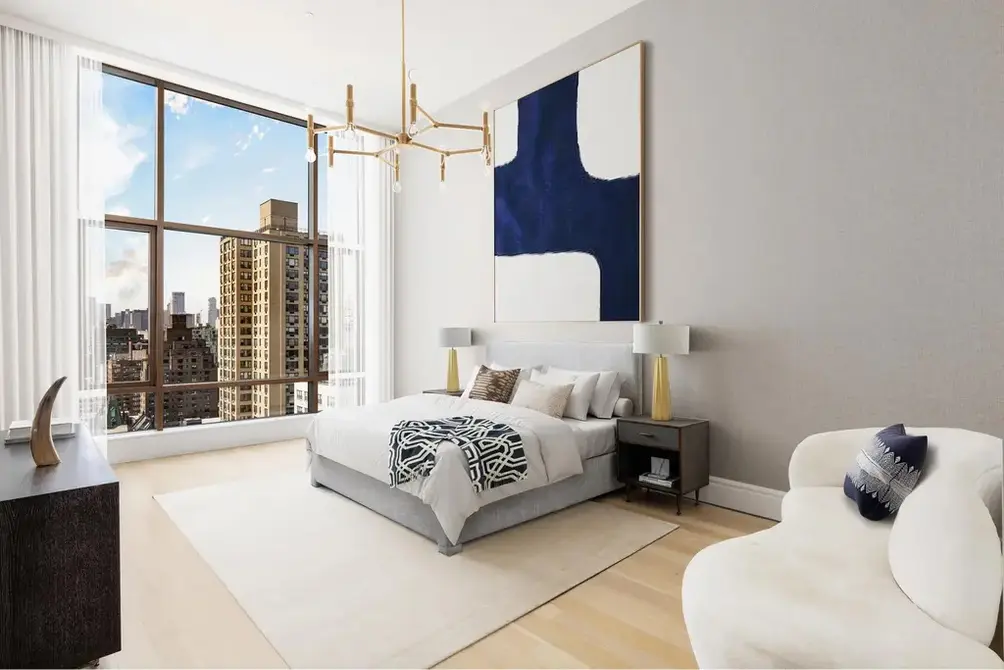 Primary bedroom with oversized window