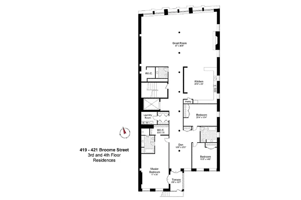 Full-floor loft floor plan