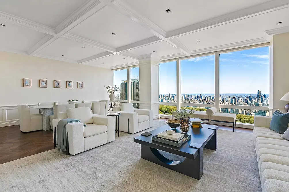 Living room with Central Park and city views