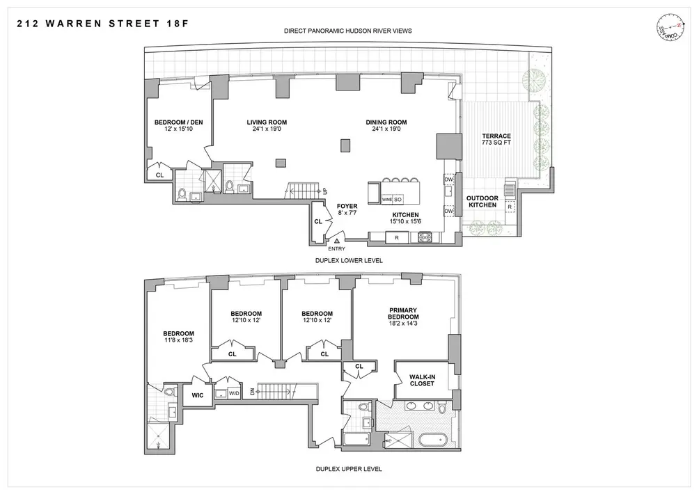Duplex floor plan