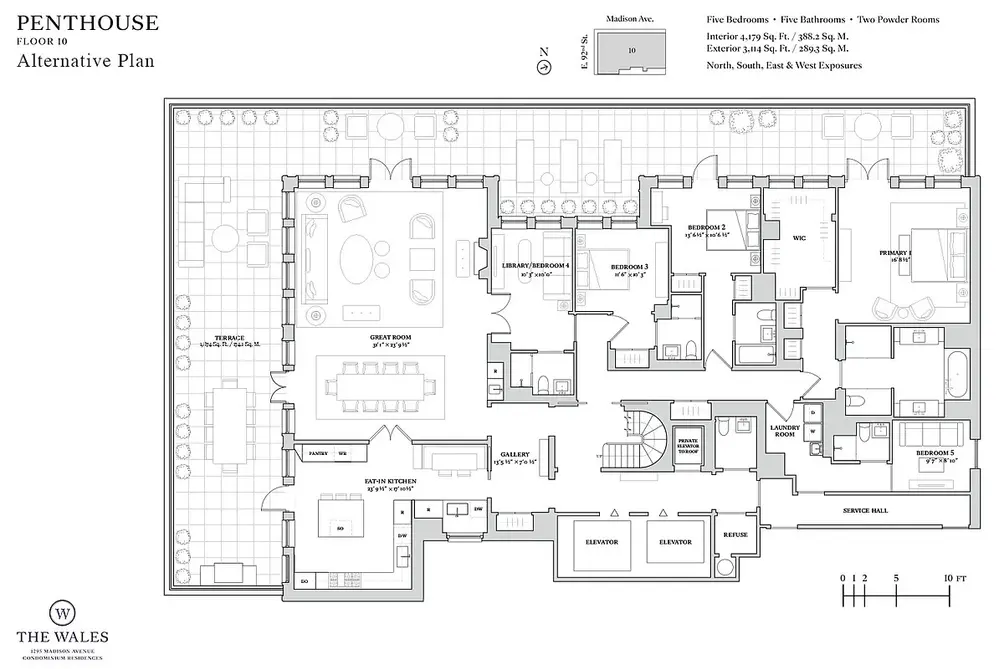 Full-floor floor plan