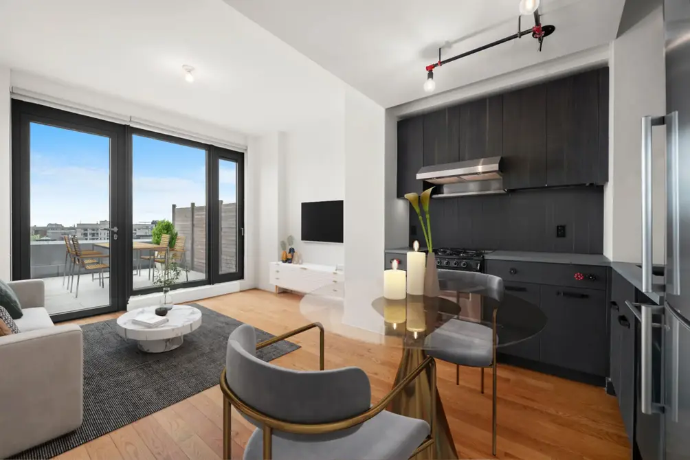 Living room with private balcony