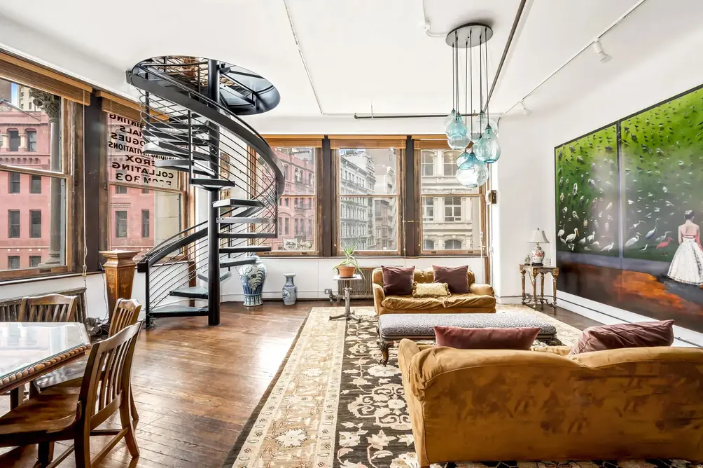 Flatiron loft with spiral staircase