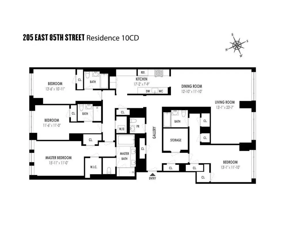 205 East 85th Street #10DC floor plan