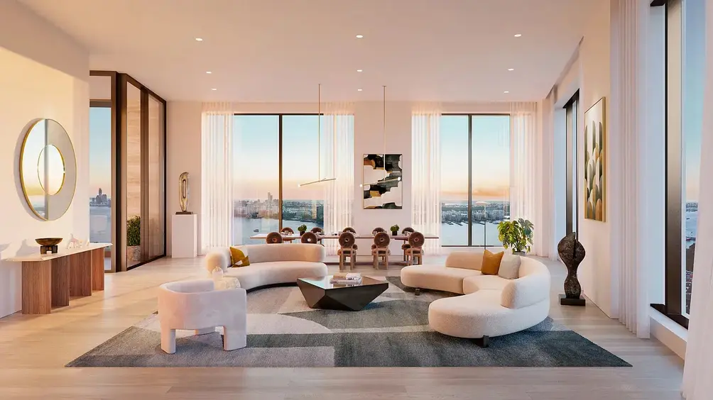 Penthouse living room, NYC penthouses