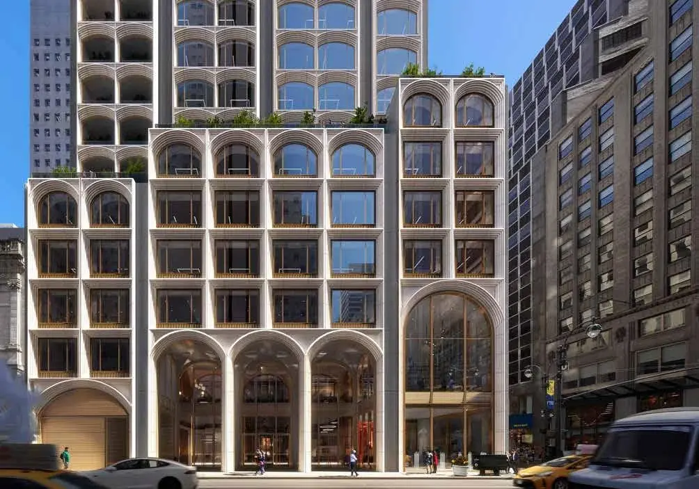 520 Fifth Avenue: Arched windows and cascading terraces define