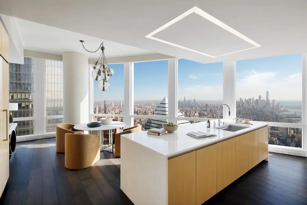 Dining area and kitchen island