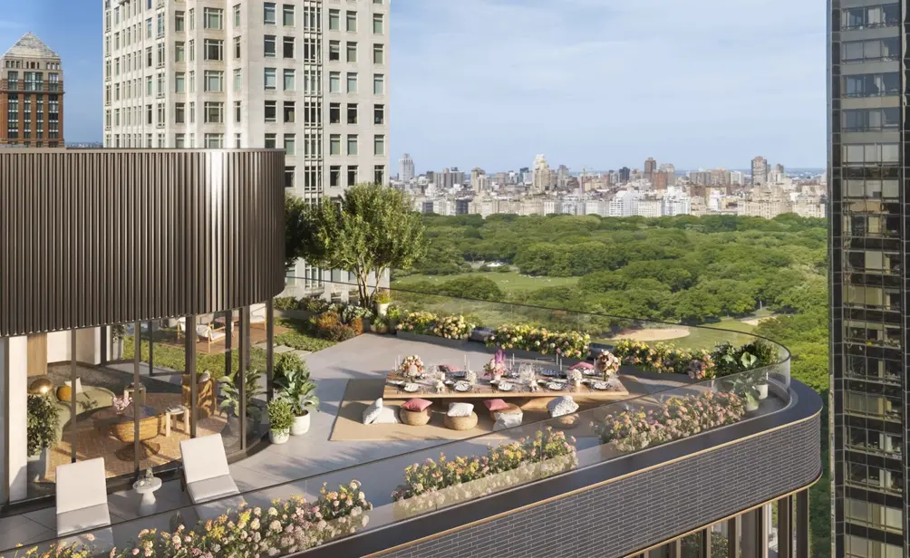 Roof terrace overlooking Central Park