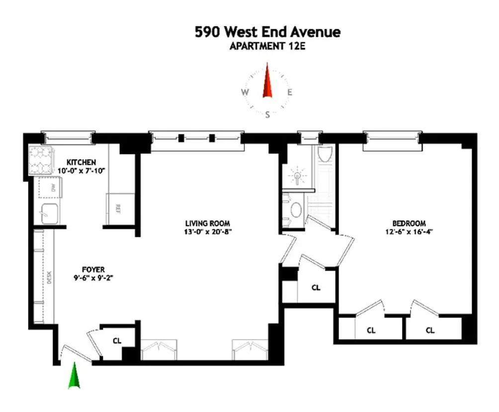 590 West End Avenue #12E floor plan