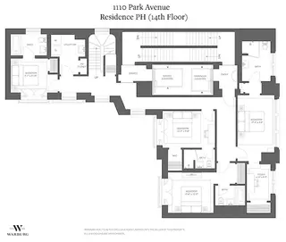 1110 Park Avenue #PH floor plan