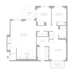 509 Pacific Street penthouse floor plan