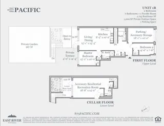 873 Pacific Street #1B floor plan