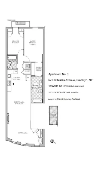 572 Saint Mark's Avenue #2 floor plan