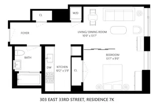 303 East 33rd Street #7K floor plan