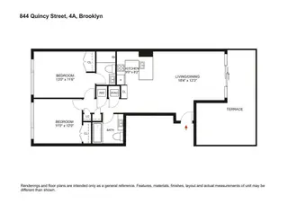 844 Quincy Street #4A floor plan