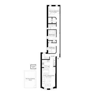 539 4th Street #3R floor plan