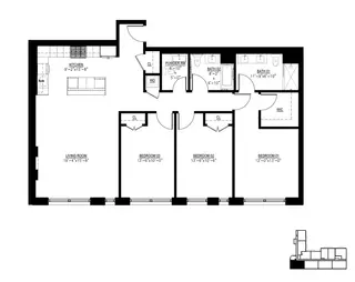 372 9th Street three-bedroom floor plan