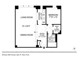 20 East 35th Street #7F floor plan