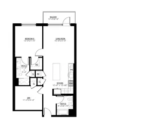 372 9th Street one-bedroom floor plan