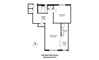 222 East 35th Street #1C floor plan
