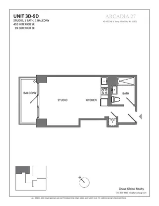 42-50 27th Street studio floor plan