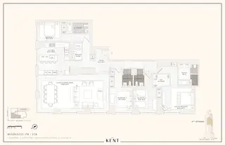 200 East 95th Street four-bedroom floor plan