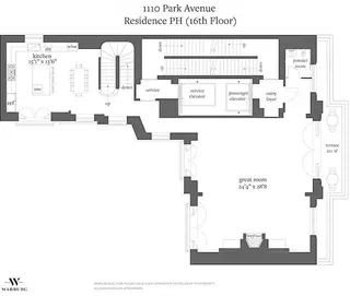 1110 Park Avenue #PH floor plan