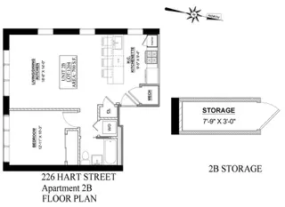 226 Hart Street #2B floor plan