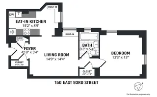 150 East 93rd Street #10D floor plan