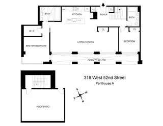 318 West 52nd Street penthouse floor plan