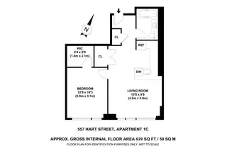 557 Hart Street #1C floor plan