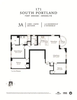 171 S Portland floorplan 3A