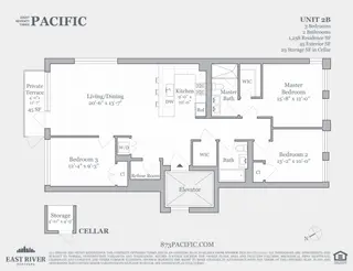 873 Pacific Street #2B floor plan