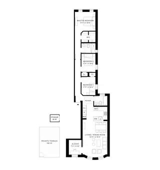 539 4th Street #2L floor plan