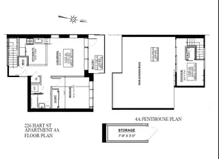 226 Hart Street #4A floor plan