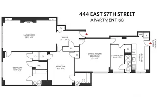 444 East 57th Street #6D floor plan