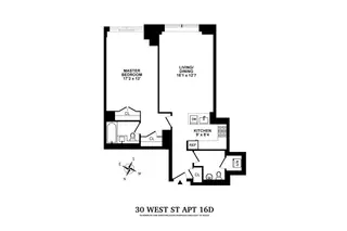 30 West Street #16D floor plan